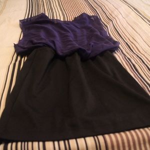 C.W. DESIGNS Girls Ivory Black and eggplant Sleeve